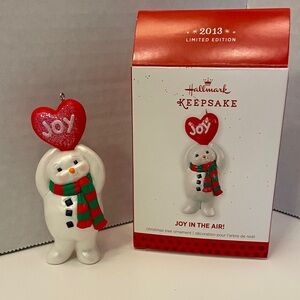 Hallmark Keepsake Joy in the Air!  Snowman Ornament